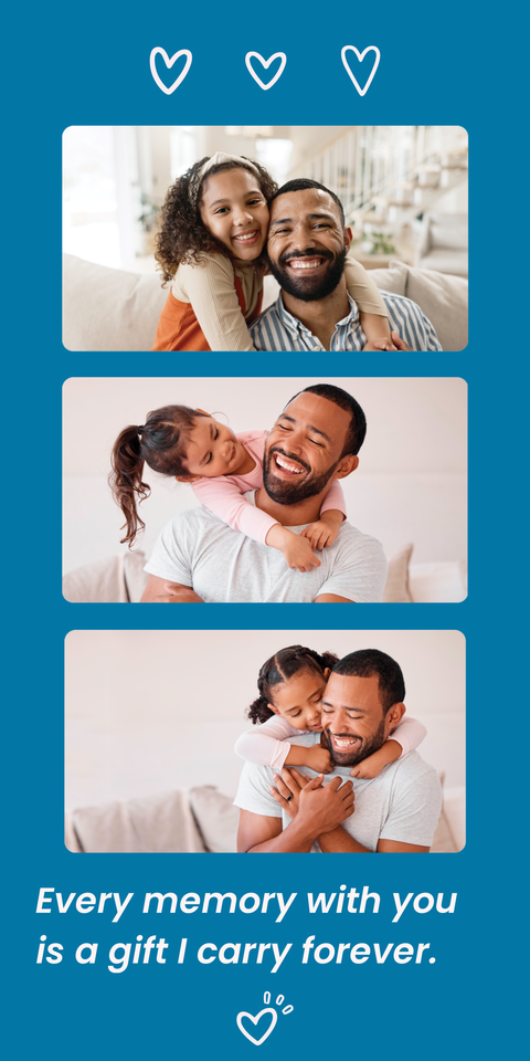 Emotional Father’s Day Quote and Image Sign Template