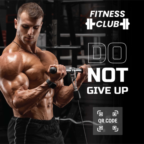 Fitness Club Motivational Sign Template
