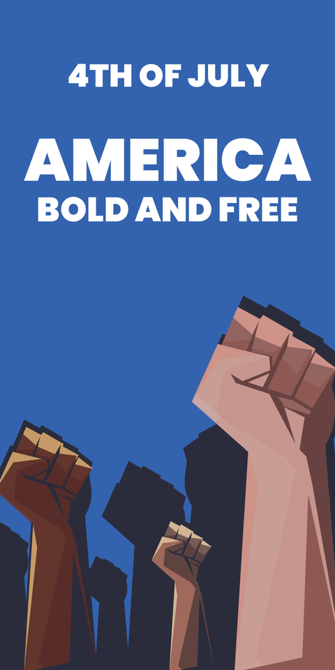 July 4th Unity and Diversity Sign Template