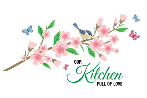 Our Kitchen Full of Love Colorful Floral Sign Template
