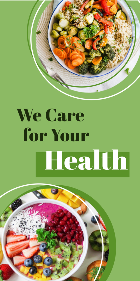 Quinoa and Fruit Salad Platters Diet Food Sign Template