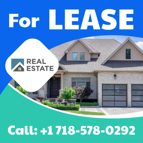 For Lease Real Estate With House Photo Template