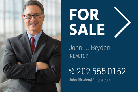 For Sale Text With Realtor Photograph Commercial Template