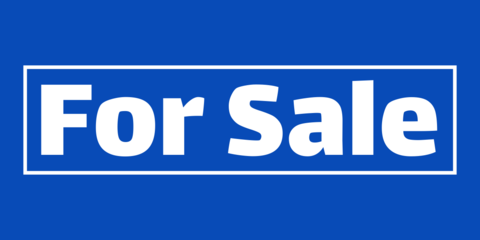 Blue and White For Sale Property Template