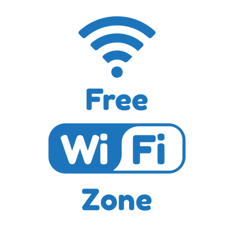 Free WiFi Zone With Signal Icon Sign Template