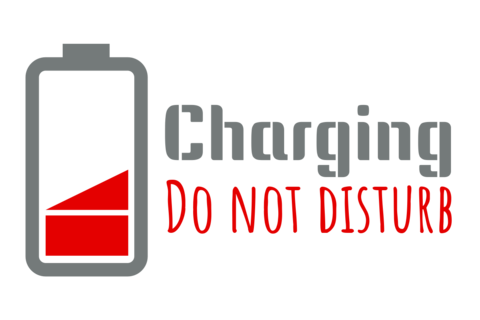 Charging, Do Not Disturb With Low Charge Image Sign Template