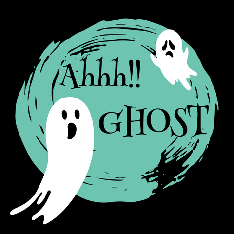 Cartoon Ghosts Halloween Quote Sign Template