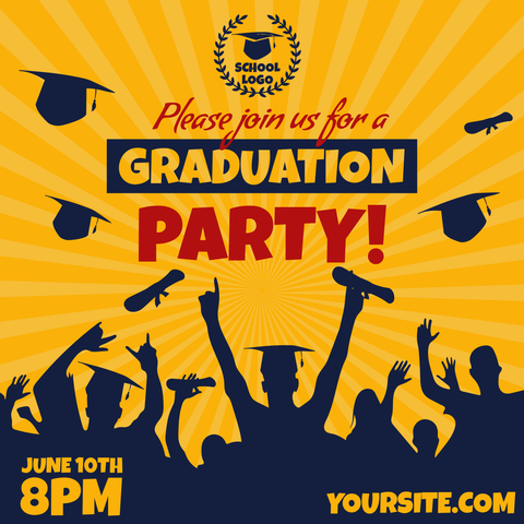 Raving Students Graduation Party Sign Template