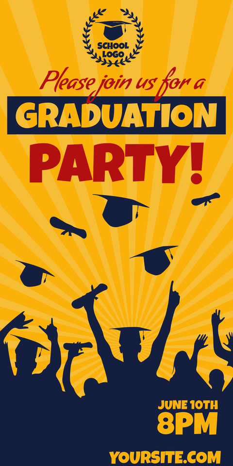 Raving Students Graduation Party Sign Template