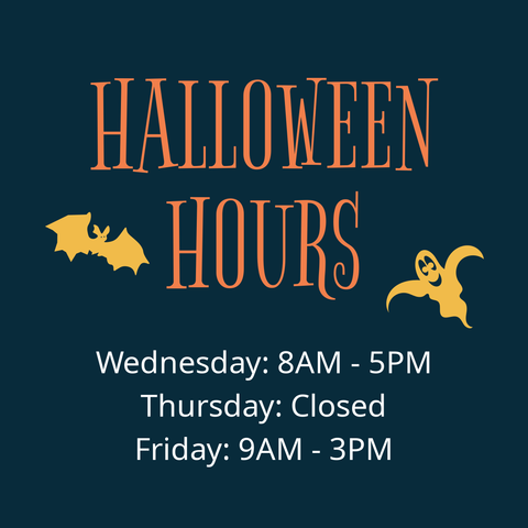 Halloween Work Hours Sign Template