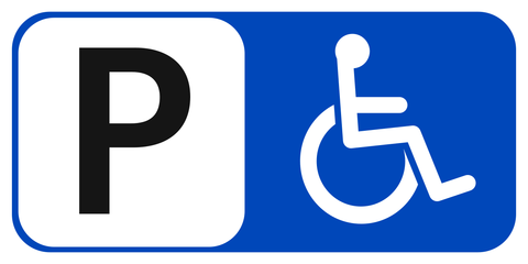 Handicap Parking With No Text Sign Template