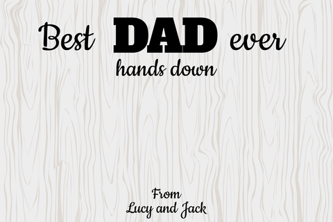 Best Dad Ever Handprints Father's Day Sign Template