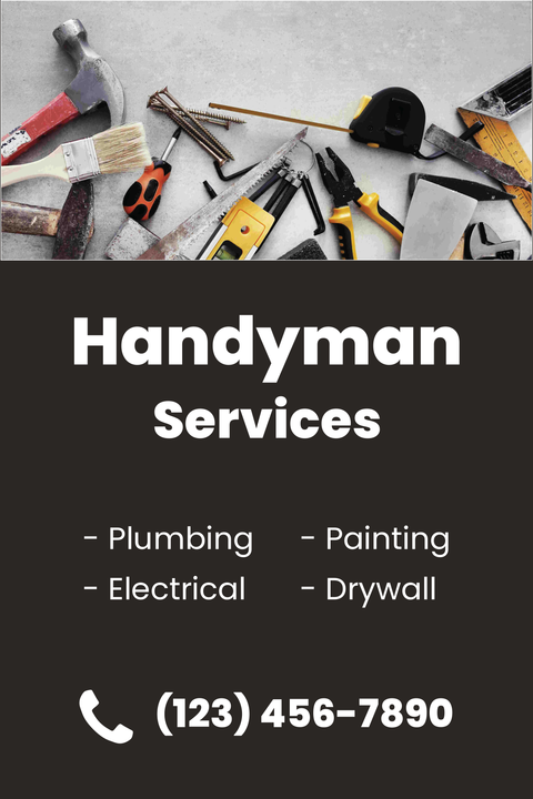 Handyman Service Minimalist Sign Template