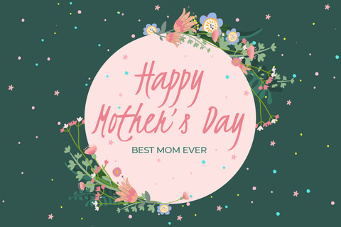 Green and Pink Floral Mother's Day Quote Template