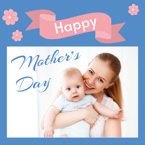 Pink and Blue Mother's Day Photo Sign Template