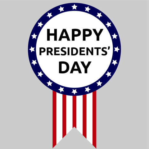 Pin-Themed US Flag Happy Presidents' Day Sign Template