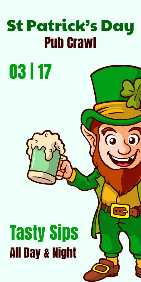 Leprechaun-Spirited St Patrick's Day Event Sign Template
