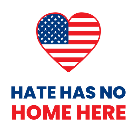 Heart With American Flag Sign Template
