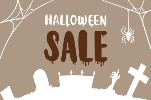 Halloween Sale Cemetery-Themed Sign Template