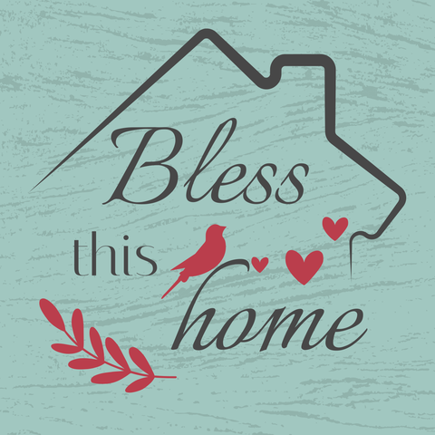 Home Blessing With a Pigeon and Branch Sign Template