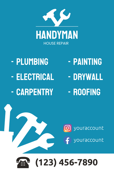 House Repair Service Advertising Sign Template