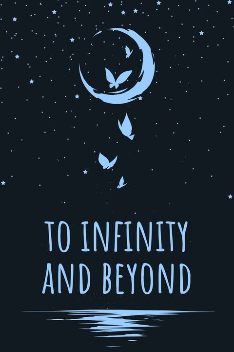 To Infinity and Beyond Night Sky and Sea Sign Template