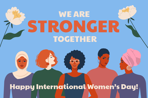 Colorful International Women's Day Sign Template