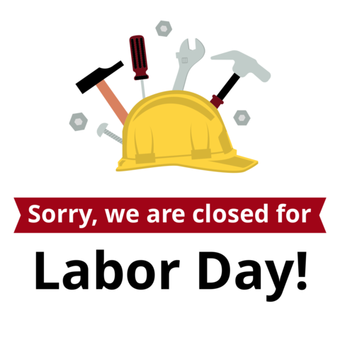 Cartoon Tool Set Labor Day Closed Sign Template