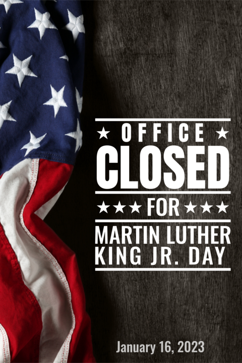Martin Luther King Jr. Day Office Closed Sign Template
