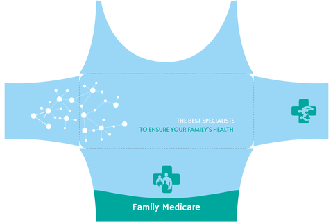 Medical Office Cross Logo and Name Table Cover Template