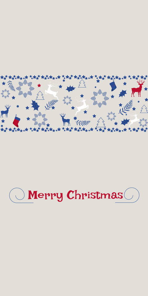 Red, White and Blue Christmas Symbols and Motifs Template