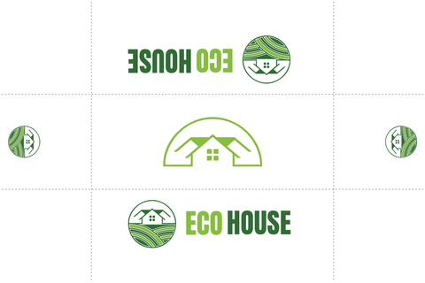 Minimalistic Eco House Green Table Cover Template