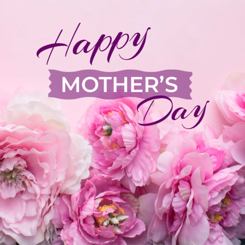 Pink Bouquet Mother's Day Sign Template