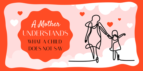 Mother and Daughter Drawing With a Quote Template