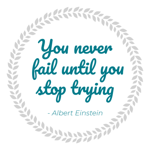 Albert Einstein Wisdom Quote in Blue Sign Template