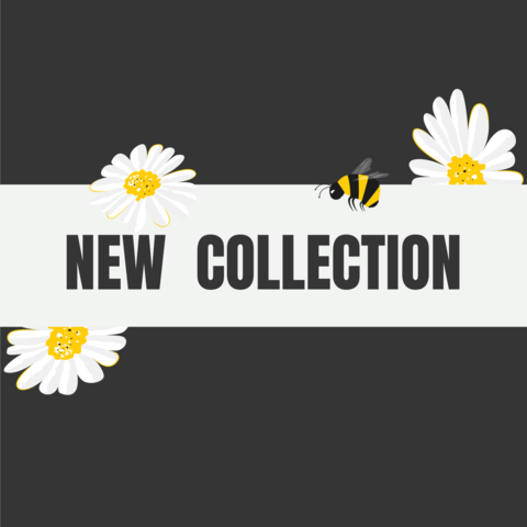 Daisies and a Bee New Collection Sign Template