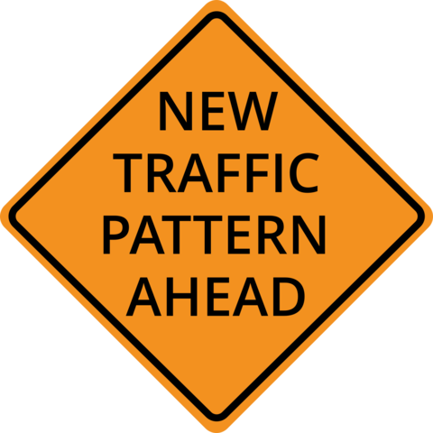 New Traffic Pattern Ahead Regulatory Sign Template