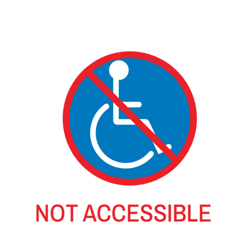 Not Wheelchair Accessible Public Safety Sign Template