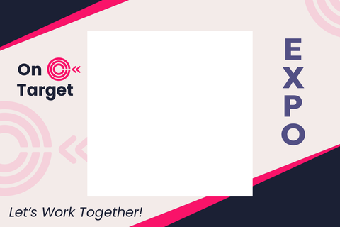 Pink and Black Expo Company Sign Template