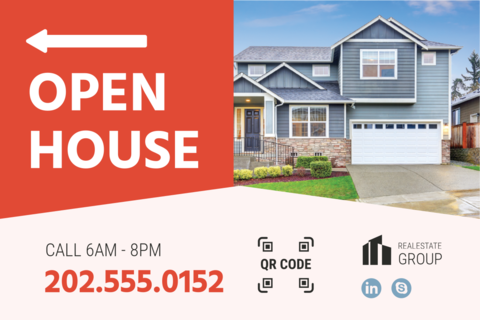 Open House Arrow and Photo Property Template