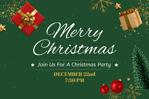 Merry Christmas Celebration Invite Decorative Sign Template