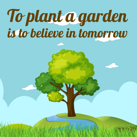 Tree River and Sky Sustainable Future Quote Sign Template