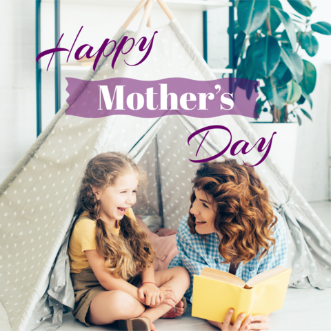 Mom and Daughter Photo With a Note Mother's Day Template