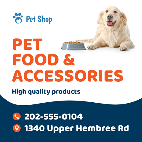 Pet Shop Food and Accessories Labrador Photo Template