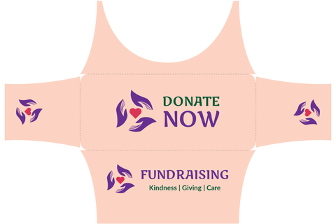 Pink Fundraising Company Logo and Name Table Cover Template