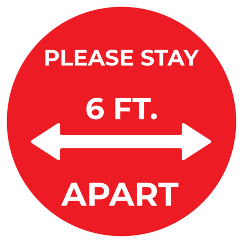 Stay 6 Feet Apart Social Distancing Safety Template