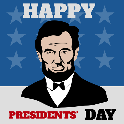 Cartoon Abraham Lincoln Portrait Presidents' Day Template