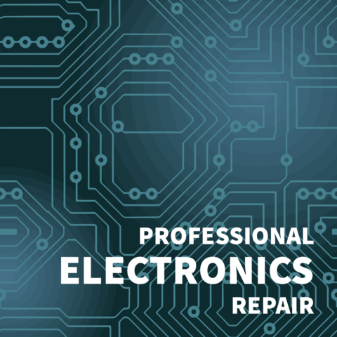 Professional Electronics Repair Blue Circuit Board Template