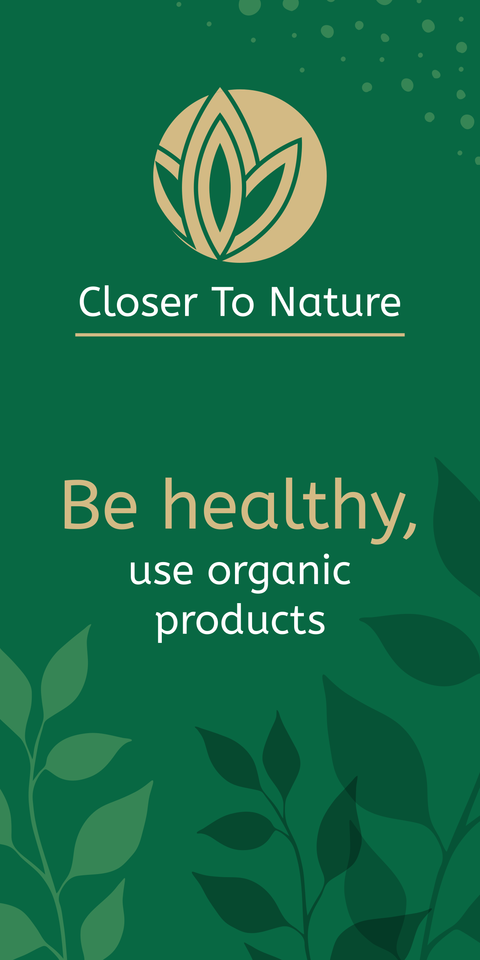Green Nature, Health and Organic Products Sign Template