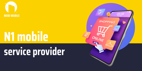 Smartphone on a Mobile Store Sign Template